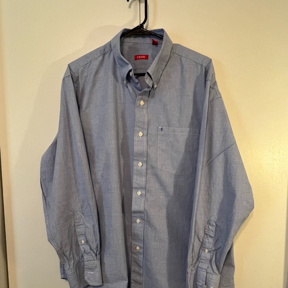 Men's Izod Casual Button Down Shirt, Size XL, 100% Cotton